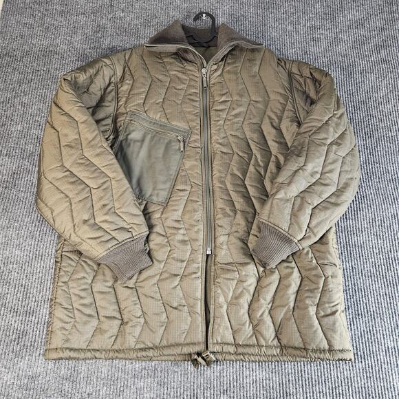 Vintage Bundeswehr German Army Jacket Mens LARGE / XL GrNr 10 Olive Quilted 90s - Picture 1 of 13